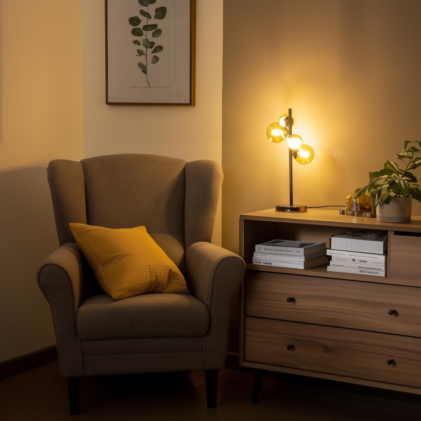 Brilagi - LED-bordlampe MILLA 4xG9/3W/230V sort krom/guld