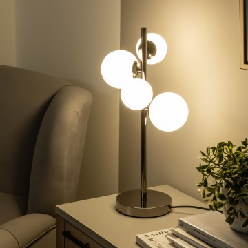 Brilagi - LED bordlampe MILLA 4xG9/3W/230V sort krom/hvid