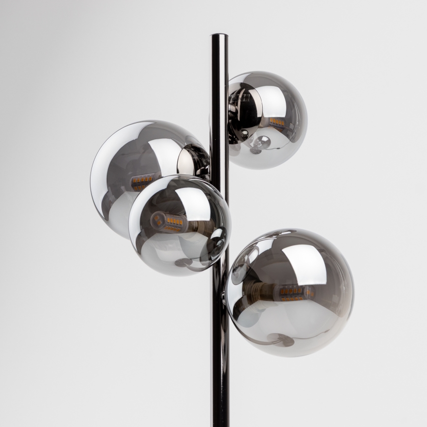 Brilagi - LED bordlampe MILLA 4xG9/3W/230V sort krom/røget