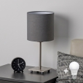 Brilagi - LED-bordlampe NUBILA 1xE27/60W/230V antracit