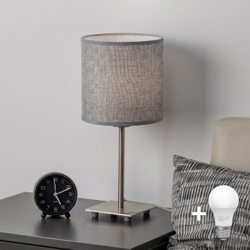 Brilagi - LED Bordlampe NUBILA 1xE27/60W/230V grå