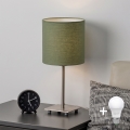 Brilagi - LED-bordlampe NUBILA 1xE27/60W/230V grøn