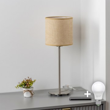 Brilagi - LED-bordlampe NUBILA 1xE27/60W/230V lysebrun