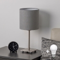 Brilagi - LED bordlampe NUBILA 1xE27/60W/230V lysegrå