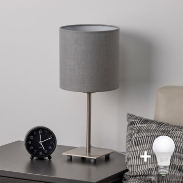 Brilagi - LED bordlampe NUBILA 1xE27/60W/230V lysegrå