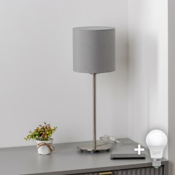Brilagi - LED bordlampe NUBILA 1xE27/60W/230V lysegrå