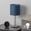 Brilagi - LED-bordlampe NUBILA 1xE27/60W/230V mørkeblå
