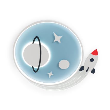 Brilagi - LED børnelampe til loftet STARSHIP LED/64W/230V 3000/4500/6000K blå