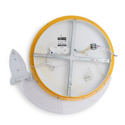 Brilagi - STARSHIP LED loftlampe til børn LED/64W/230V 3000/4500/6000K gul
