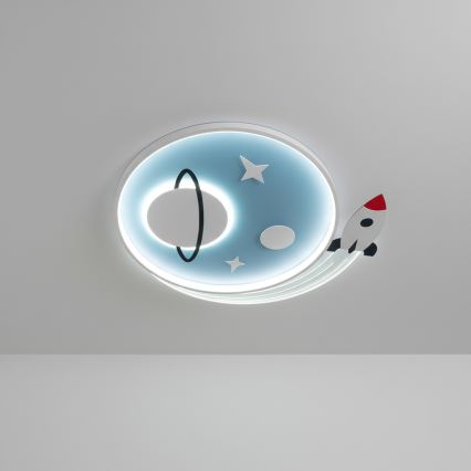 Brilagi -LED Børnelampe STARSHIP LED/64W/230V 3000/4500K blå