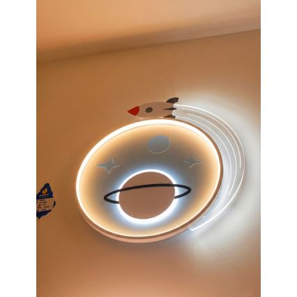 Brilagi -LED Børnelampe STARSHIP LED/64W/230V 3000/4500K blå