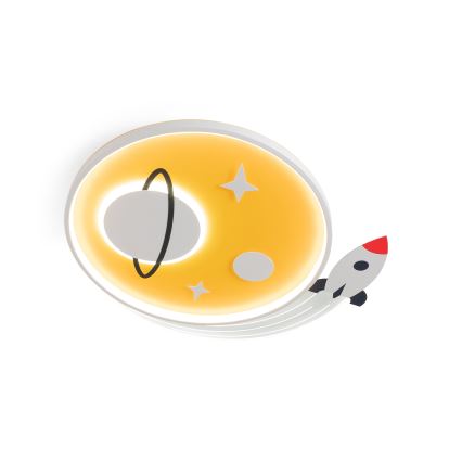 Brilagi - STARSHIP LED loftlampe til børn LED/64W/230V 3000/4500/6000K gul
