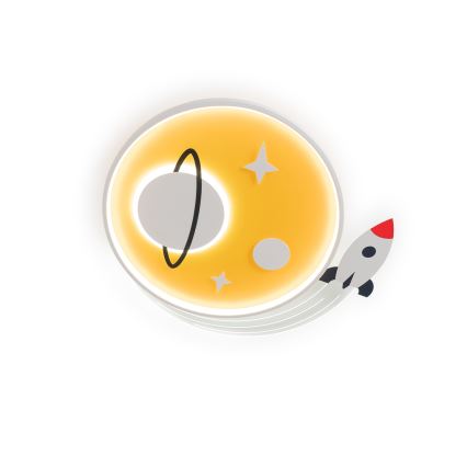 Brilagi - STARSHIP LED loftlampe til børn LED/64W/230V 3000/4500/6000K gul