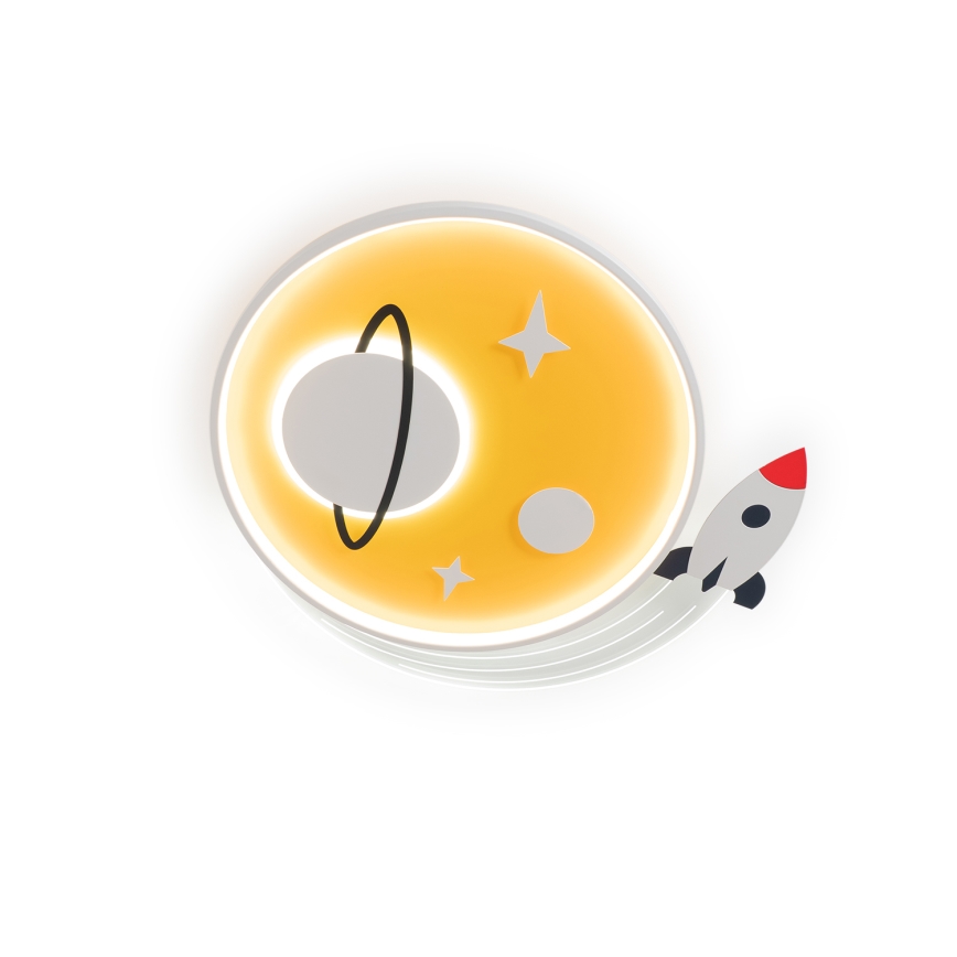 Brilagi - STARSHIP LED loftlampe til børn LED/64W/230V 3000/4500/6000K gul