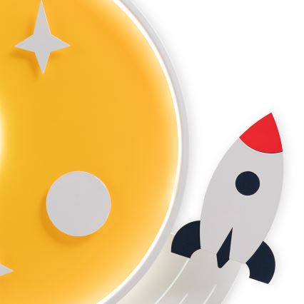 Brilagi - STARSHIP LED loftlampe til børn LED/64W/230V 3000/4500/6000K gul