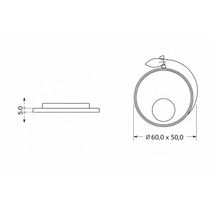 Brilagi - STARSHIP LED loftlampe til børn LED/64W/230V 3000/4500/6000K gul