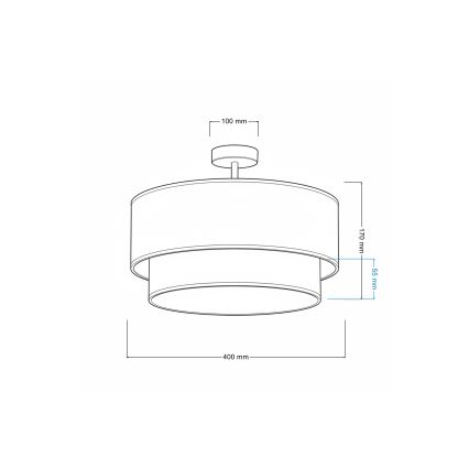 Brilagi - LED børneplafondlampe BOBO 1xE27/60W/230V Ø 40 cm creme/lyserød/kaniner