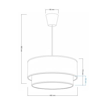 Brilagi - LED børnependel på ledning BOBO 1xE27/10W/230V diam. 40 cm hvid/beige/med dyremotiv