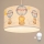 Brilagi - LED børnependel på ledning BOBO 1xE27/60W/230V Ø 35 cm hvid/dyremotiv
