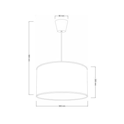 Brilagi - LED børnependel på ledning BOBO 1xE27/60W/230V Ø 35 cm hvid/med dyremotiv