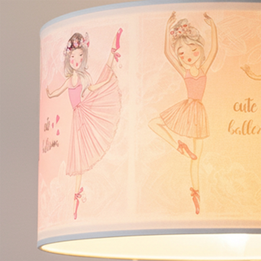 Brilagi - LED børnependel på ledning BOBO 1xE27/60W/230V Ø 35 cm lyserød/balletsko