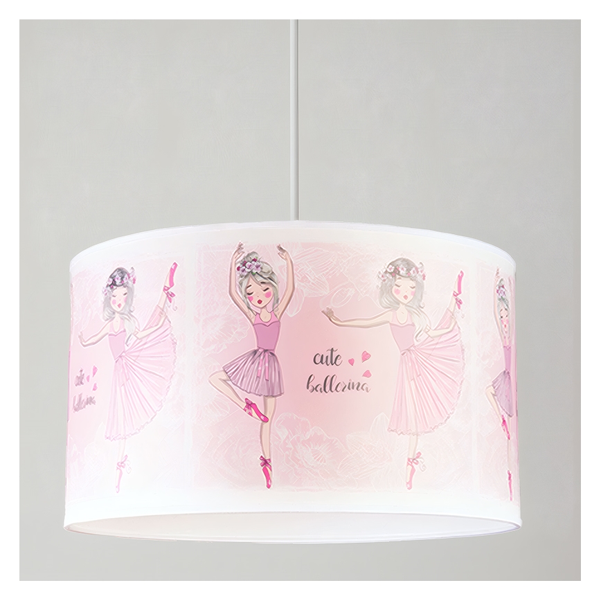 Brilagi - LED børnependel på ledning BOBO 1xE27/60W/230V Ø 35 cm lyserød/balletsko