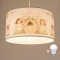 Brilagi - LED børnependel på ledning BOBO 1xE27/60W/230V Ø 35 cm rosa/feer