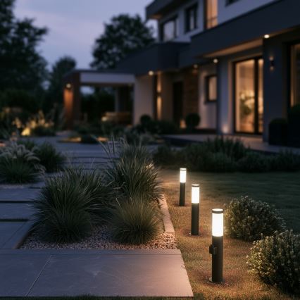 BRILAGI - LED dæmpbar udendørs lampe med stikkontakt ELIA 1xE27/6W/230V 2700-6500K IP44 Wi-Fi 50 cm antracit