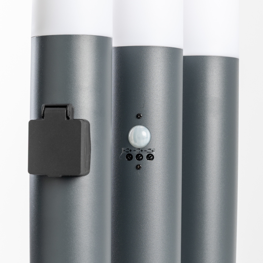 BRILAGI - LED dæmpbar udendørs lampe med stikkontakt ELIA 1xE27/6W/230V 2700-6500K IP44 Wi-Fi 50 cm antracit