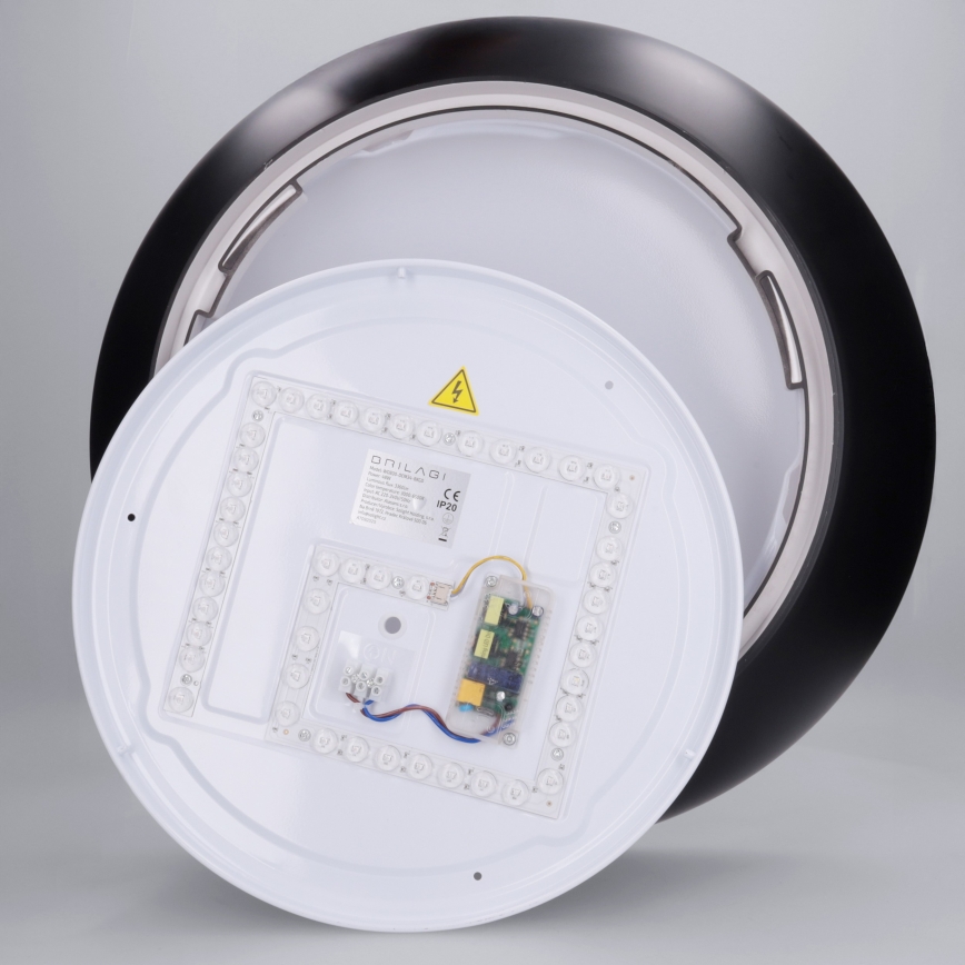 Brilagi - LED-dæmpbar loftlampe ALVA LED/48W/230V 3000-6500K Ø 51 cm sort + fjernbetjening