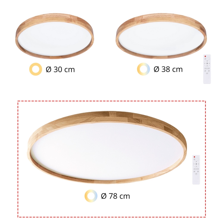 Brilagi - LED-dæmpbar loftlampe ALSON LED/72W/230V 3000-6500K eg Ø 78 cm + fjernbetjening