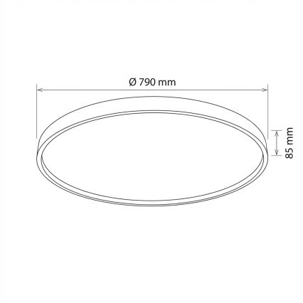 Brilagi - LED-dæmpbar loftlampe ALSON LED/72W/230V 3000-6500K eg Ø 78 cm + fjernbetjening