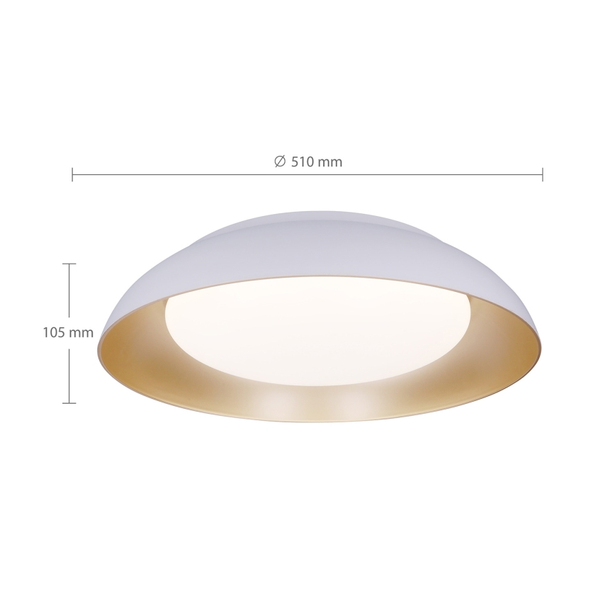 Brilagi - Dæmpbar LED-loftlampe ALVA LED/48W/230V 3000-6500K Ø 51 cm hvid + fjernbetjening