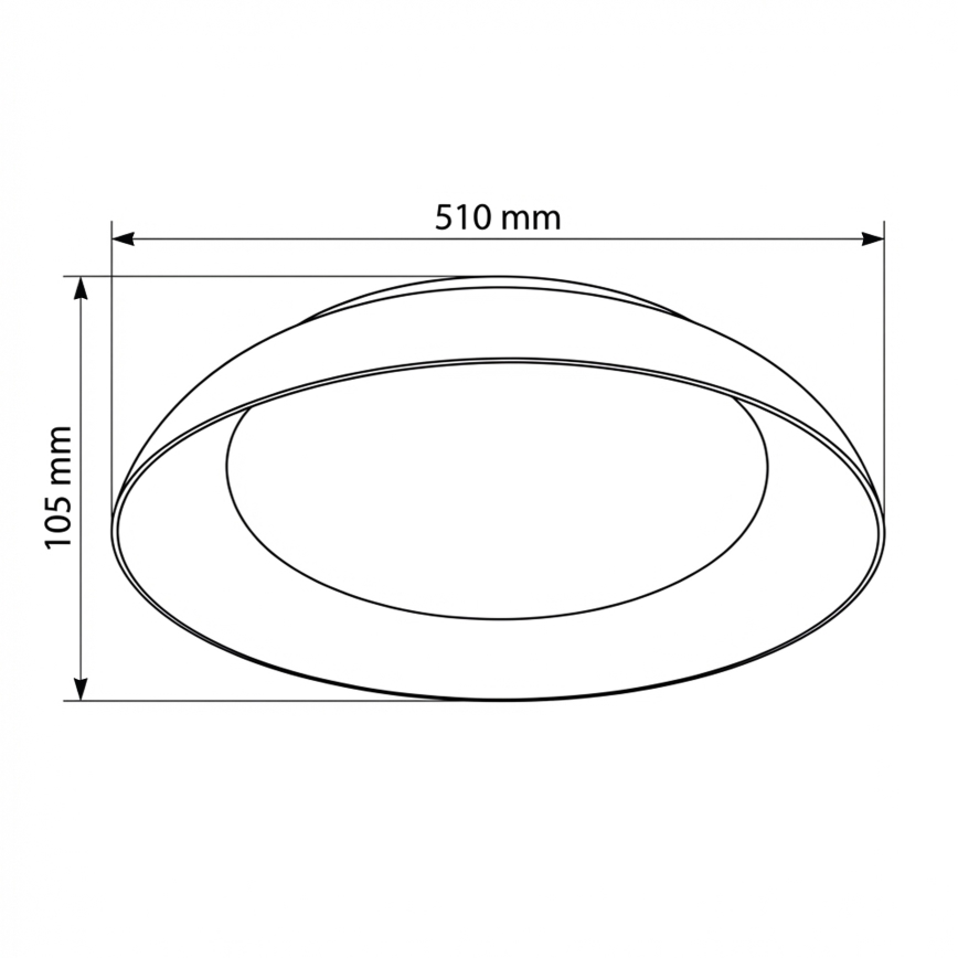 Brilagi - Dæmpbar LED-loftlampe ALVA LED/48W/230V 3000-6500K Ø 51 cm hvid + fjernbetjening