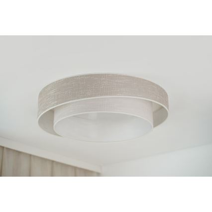 Brilagi - LED-dæmpbart loftarmatur DOVER SHINE LED/24W/230V Ø 60 cm 3000/4000/6500K grå/creme + fjernbetjening