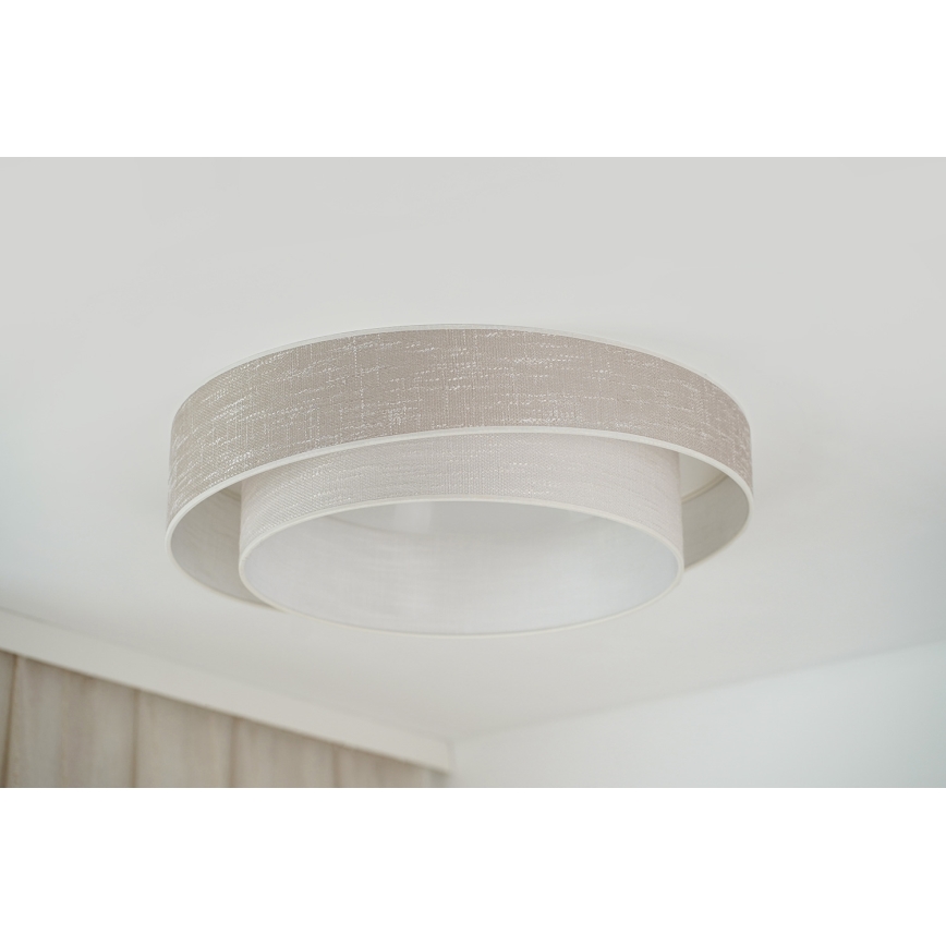 Brilagi - LED-dæmpbart loftarmatur DOVER SHINE LED/24W/230V Ø 60 cm 3000/4000/6500K grå/creme + fjernbetjening