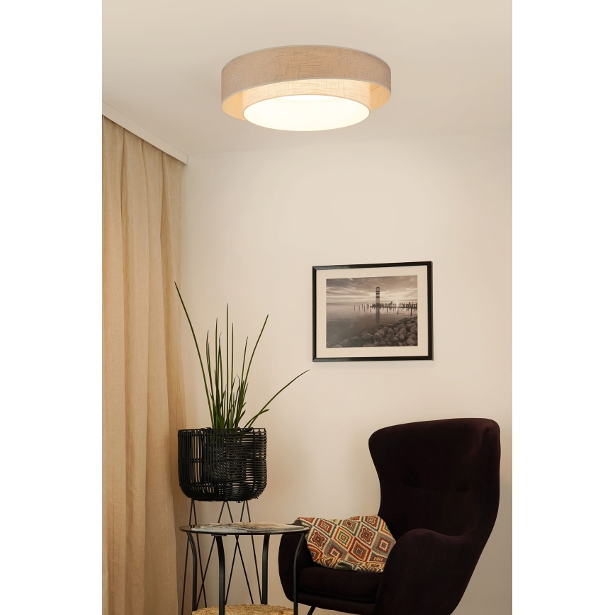 Brilagi - LED-dæmpbart loftarmatur DOVER SHINE LED/24W/230V Ø 60 cm 3000/4000/6500K grå/creme + fjernbetjening