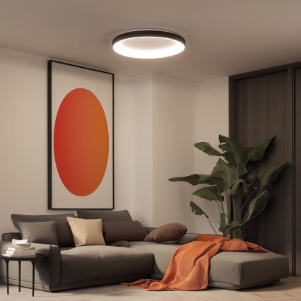 Brilagi - LED-dæmpbar loftlampe FALCON II, 108 W, 230 V, 3000–6500 K, Ø 80 cm, sort + fjernbetjening