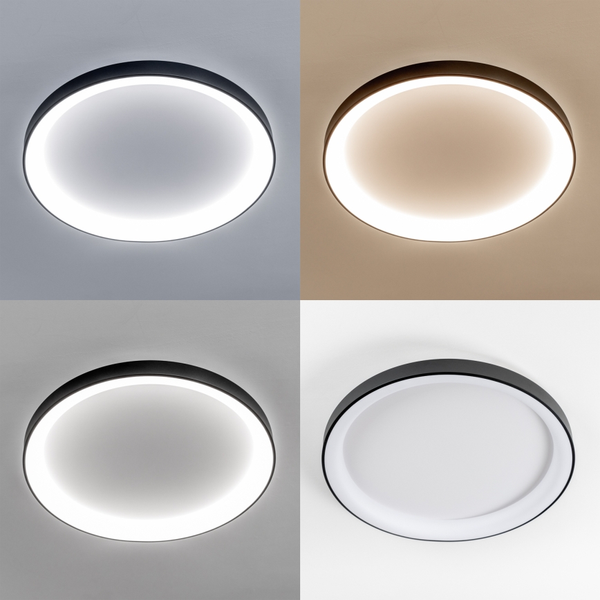 Brilagi - LED-dæmpbar loftlampe FALCON II, 108 W, 230 V, 3000–6500 K, Ø 80 cm, sort + fjernbetjening