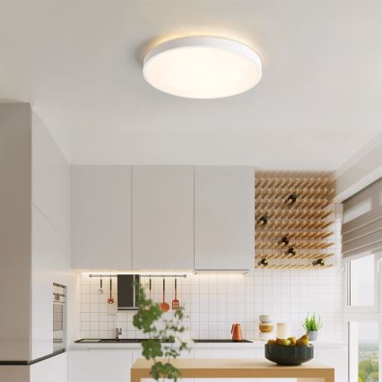 Brilagi - LED-dæmpbar loftlampe GLASS POOL DOUBLE LED/48W/230V 3000-6000K 40 cm hvid + fjernbetjening