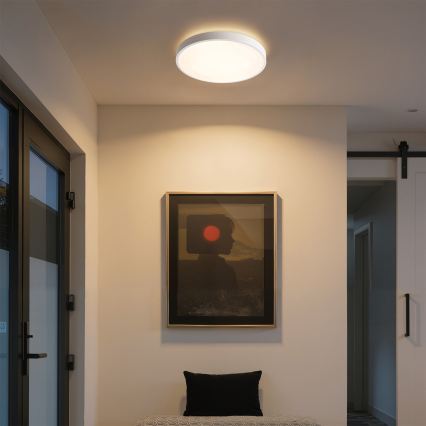 Brilagi - LED-dæmpbar loftlampe GLASS POOL DOUBLE LED/48W/230V 3000-6000K 40 cm hvid + fjernbetjening