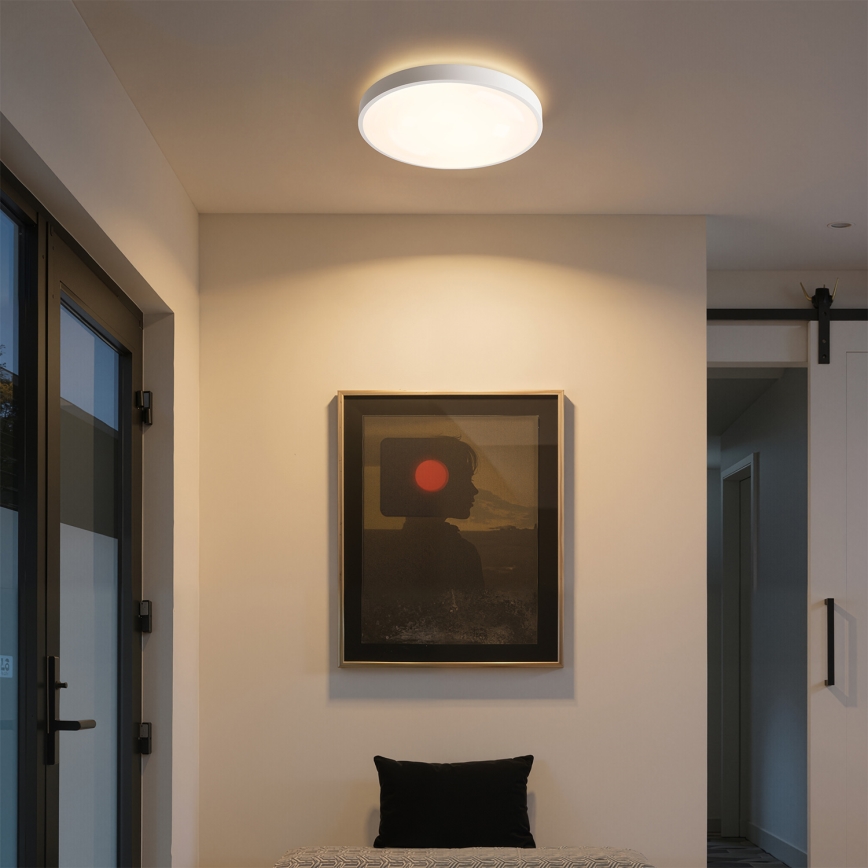 Brilagi - LED-dæmpbar loftlampe GLASS POOL DOUBLE LED/48W/230V 3000-6000K 40 cm hvid + fjernbetjening