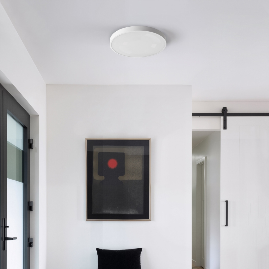 Brilagi - LED-dæmpbar loftlampe GLASS POOL DOUBLE LED/48W/230V 3000-6000K 40 cm hvid + fjernbetjening