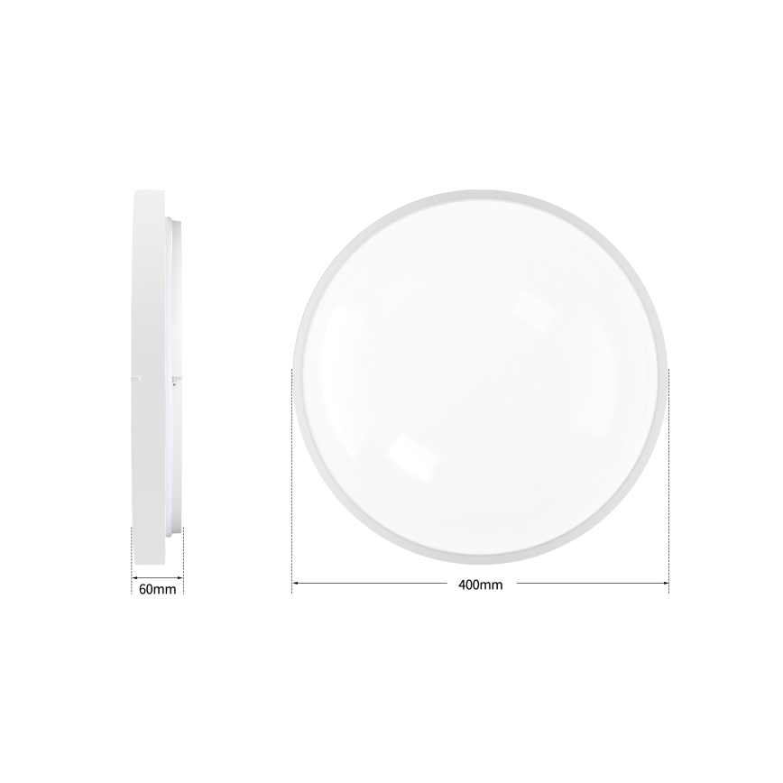 Brilagi - LED-dæmpbar loftlampe GLASS POOL DOUBLE LED/48W/230V 3000-6000K 40 cm hvid + fjernbetjening