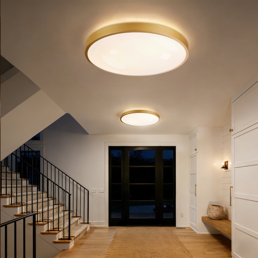 Brilagi - LED-dæmpbar loftlampe GLASS POOL DOUBLE LED/80W/230V 3000-6000K 60 cm guld + fjernbetjening