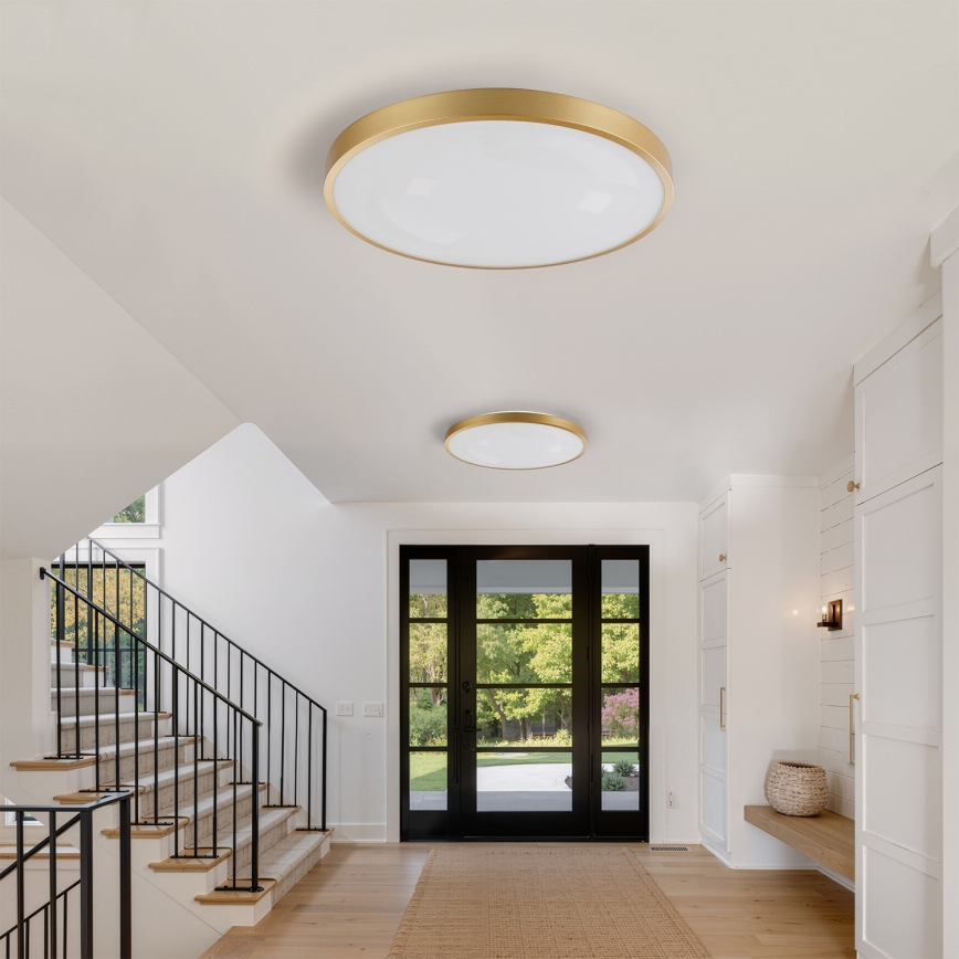 Brilagi - LED-dæmpbar loftlampe GLASS POOL DOUBLE LED/80W/230V 3000-6000K 60 cm guld + fjernbetjening