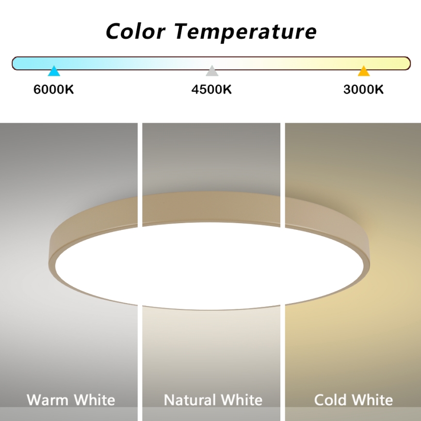 Brilagi - LED dæmpbar loftlampe POOL SMART LED/128W/230V 3000-6000K 100 cm beige Wi-Fi Tuya + fjernbetjening