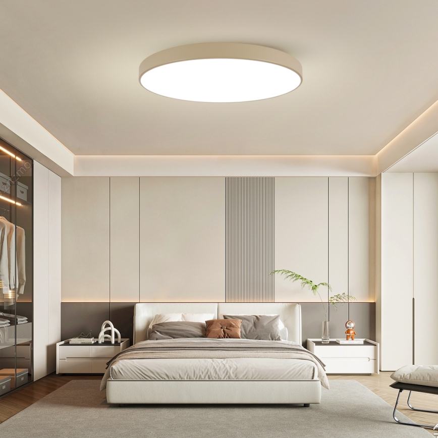 Brilagi - LED dæmpbar loftlampe POOL SMART LED/128W/230V 3000-6000K 100 cm beige Wi-Fi Tuya + fjernbetjening