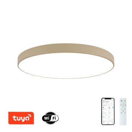 Brilagi - LED dæmpbar loftlampe POOL SMART LED/128W/230V 3000-6000K 100 cm beige Wi-Fi Tuya + fjernbetjening