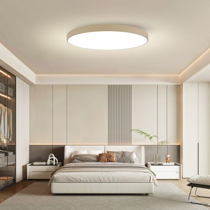 Brilagi - Dæmpbar LED-loftlampe POOL SMART LED/180W/230V 3000-6000K 120 cm beige Wi-Fi Tuya + fjernbetjening